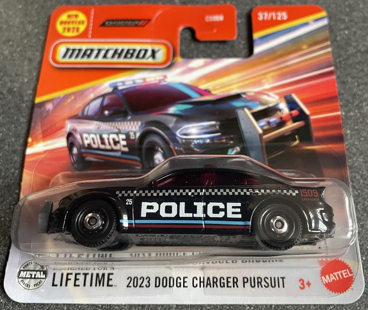 Matchbox 2023 Dodge Charger Pursuit 37125 25 164 Modellauto Spielzeug Polizei
