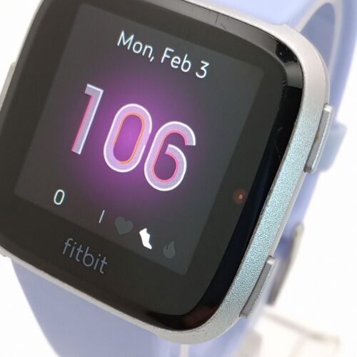 Fitbit Versa FB505 Silber Smart Aktivität Fitness Tracker Uhr Blaues Band S - Bild 9 von 19