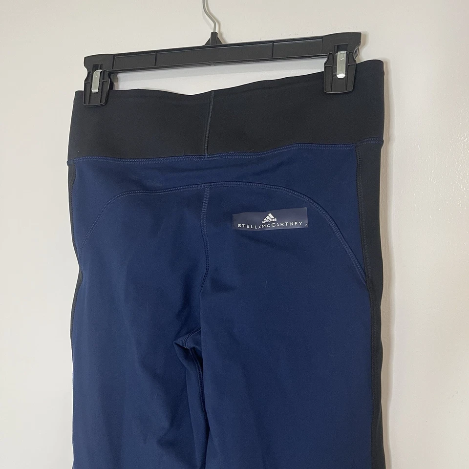 Stella McCartney Navy black colorblock 7/8 workout leggings size small - Image 3 of 4