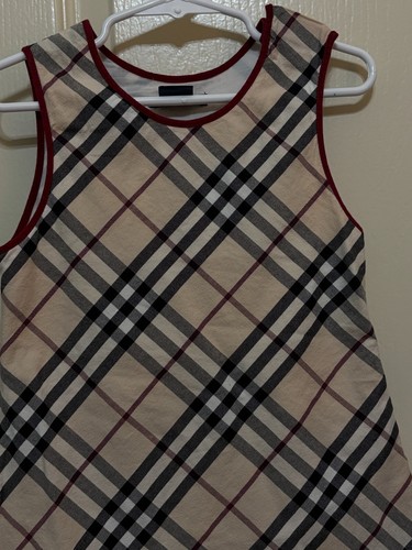 BURBERRY Girl Nova Check Sleeveless A Line Dress Size 4 - Picture 2 of 4