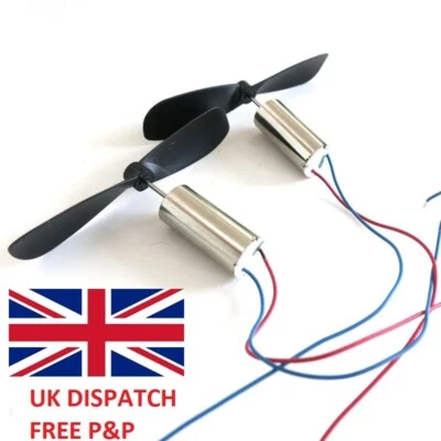 ONCE TOP MOTOR 2PCS 8mm*16mm DC3.7V 50000RPM High Speed Micro Coreless Motor+Propeller RC Drone