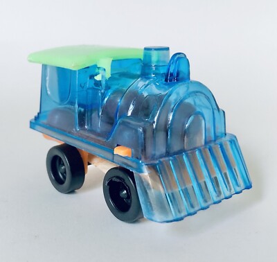 Vintage 1980 Allen Mitchell MINI TRAIN ENGINE TRUCK Candy Container 3  BLUE