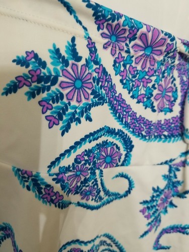 ESPIRIT Falda Cubierta de Natación/Playa Para Mujer X-Pequeña Blanca Azul Púrpura Cachemira NUEVA - Imagen 3 de 3