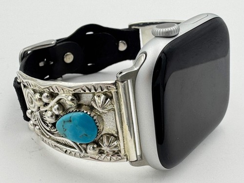 Ronnie Spencer 42/44/45mm Sterling Silver and Turquoise Unisex #175 - Picture 2 of 20