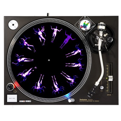 Purple Goddess Rain Dance Dj Turntable Slipmat 12 Lp Vinyl