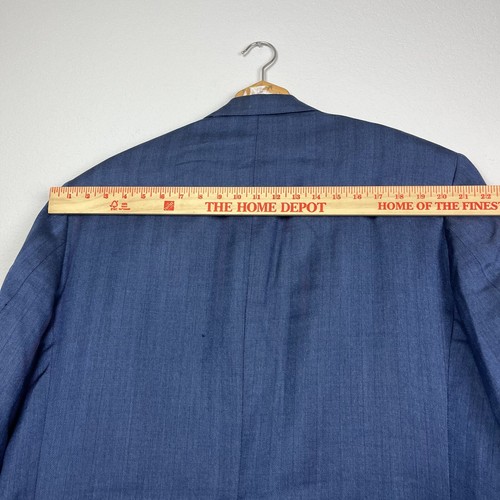 Blazer cappotto Robert Graham blu navy fodera multicolore uomo 46L lana seta lino - Foto 16 di 20