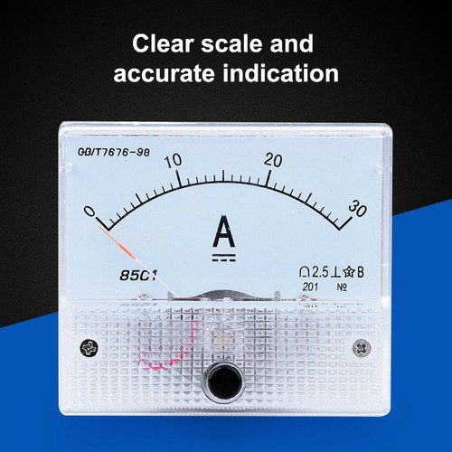 DC 0-30A Amperemeter Analog AMP Current Panel Meter Amperemeter Gauge Kein Shunt - Bild 4 von 6