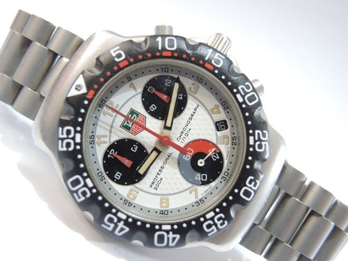 NUOVO OROLOGIO HEUER F1 CHRONO CA1210-1215 CON BRACCIALE IN ACCIAIO INOX 18 MM - Foto 2 di 12