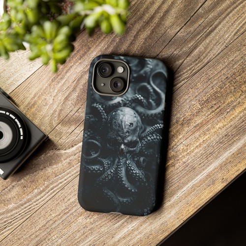 Black Ink Skull Octopus - Phone Case for iPhone, Galaxy, Pixel - 第 36/281 張圖片
