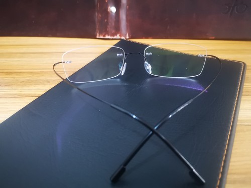 Flexible Memory Titanium Alloy Rimless Reading glasses reader +1.0-4.0 Black - Picture 8 of 9