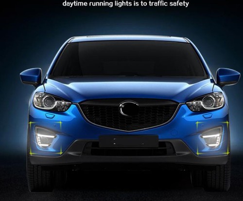 LED DRL Front Daytime Running Light Fog Turn Lamp For Mazda CX-5 CX5 2013-2016 - Picture 4 of 12