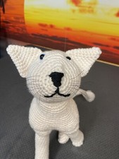 Amigurumi White Toys Plush Cat 15  Sitting Kitty Realistic Life Size Handmade