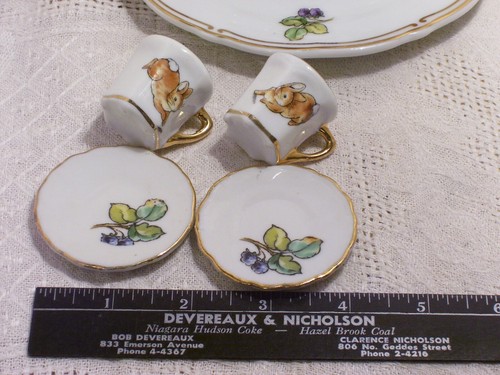 World of BEATRIX POTTER~Mini TEA SET~10 pcs~Peter Rabbit, EASTER Bunny,Porcelain - Picture 7 of 10