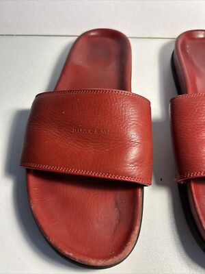 Buscemi Classic Men\'s Slide Sandal Red Size 12 Buscemi Slides | eBay main image 2