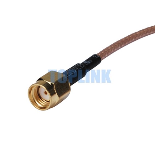 RP-SMA Male (Female Pin) to BNC Female Jack Bulkhead Jumper Cable RG316 15cm/6" - Foto 2 di 3