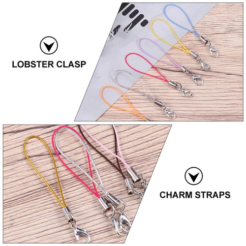 50 Pcs Karabinerschnalle Seil Handy-Charm-Kordel Schmuckmaterial Selber Machen - Zdjęcie 11 z 12