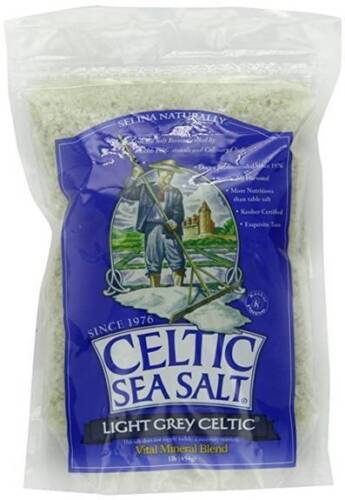 Celtic Sea Salt Light Grey Coarse 1 lb Pkg Selina Naturally - Afbeelding 1 van 1