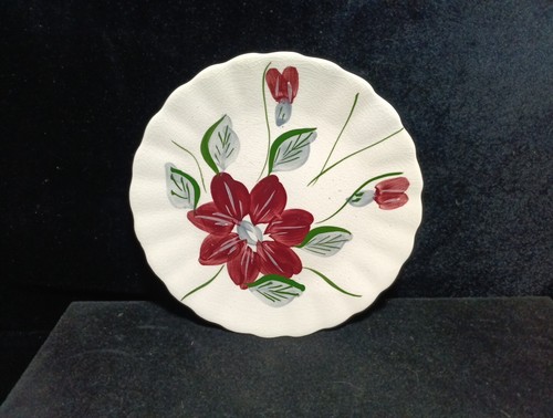 Plato de ensalada de postre 7 Blue Ridge Southern Pottery Poinsettia 7,25" Shabby Chic - Imagen 6 de 11