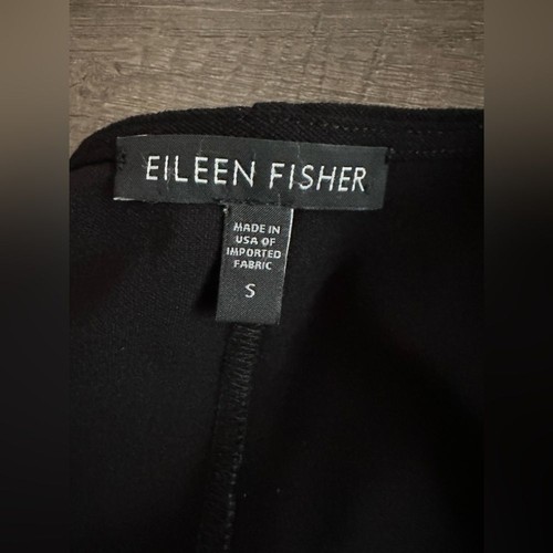 Abito Eileen Fisher A-Line minimalista Lagenlook profondo scollo a V manica 3/4 taglia S - Foto 5 di 9