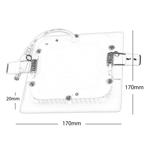 Faretto quadrato LED 12W pannello incasso luce diffusa 120 gradi foro 15cm 220V - Imagen 4 de 4