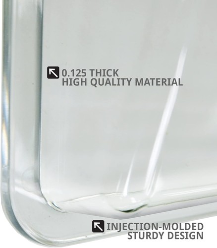 Clear Magnetic Wall File Holders - 4-Pack Polystyrene Organizers for Office - Picture 5 of 7