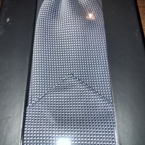 Sciarpa cravatta e tasca BARUTTI, motivo quadrato blu/argento NUOVO PREZZO AL PUBBLICO €130 designer - Foto 2 di 11