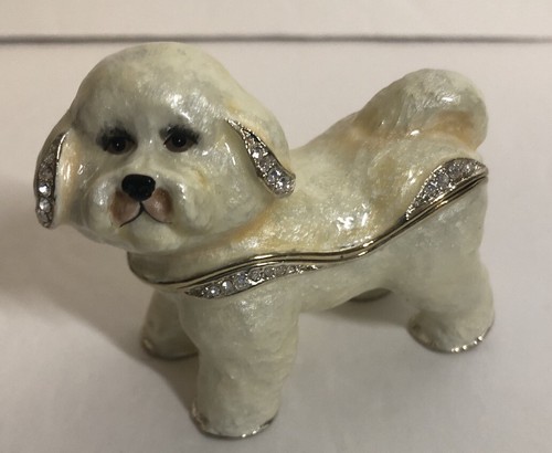 BICHON FRISE HUND AUFKLAPPBARE SCHMUCKSCHATULLE NEU