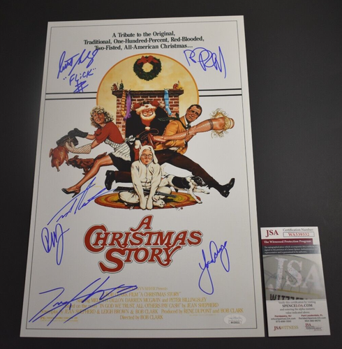A Christmas Story Cast Signed 11x17 Photo x6 Schwartz Billingsly Flick JSA COA - Picture 1 of 3
