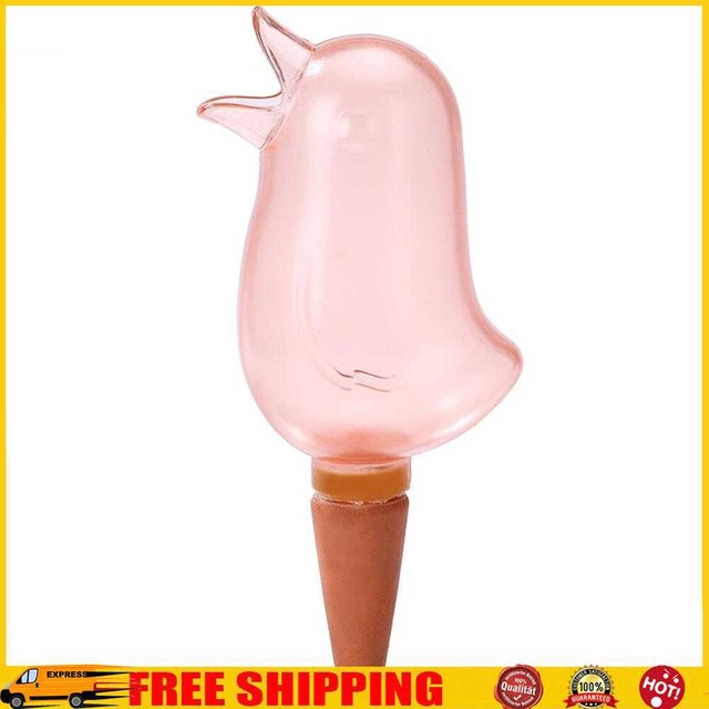 Automatic Plant Flower Self Water Tool Transparent Bird Dripper Pot (Red) Automatic Plant Flower Self Water Tool Transparent Bird Dripper Pot (Red)