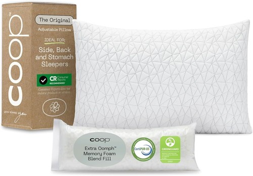 Adjustable Pillow, Queen Size Bed Pillows for Sleeping, Cross Cut Memory Foam... - Picture 2 of 9