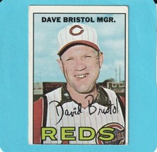 1967 TOPPS BASEBALL - #21 DAVE BRISTOL - CINCINNATI REDS MANAGER