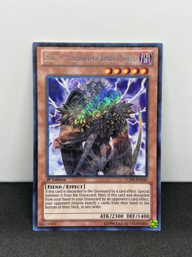 Yugioh Sillva, Warlord of the Dark World LCJW-EN245 Secret Rare 1st Edition NM - Picture 1 of 2