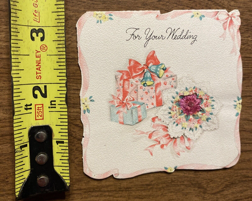 Vintage 1940s Hallmark Wedding Marriage Congratulations Card Gifts Flowers P3D - Picture 13 of 15