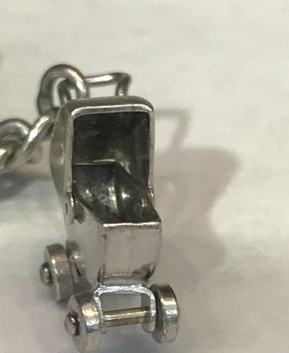 Dije cochecito de bebé vintage de plata de ley - Imagen 2 de 5