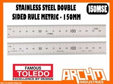 150mm 150MSE TOLEDO Stainless Steel Double Sided Rule Metric