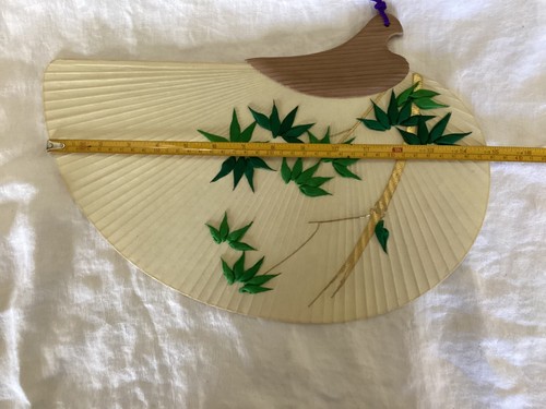 Vintage Oriental Asian Rice Paper Fan New Old Stock In Original Box - Picture 11 of 12