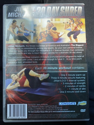 Jillian Michaels 30 Day Shred Expert Trainer The Biggest Loser DVD GC - Picture 2 of 5