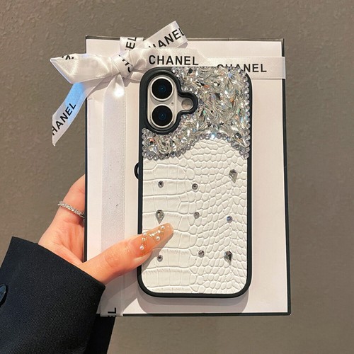 Per iPhone 15 16 pro max custodia pelle Bling lusso carino diamante fai da te strass - Foto 13 di 31