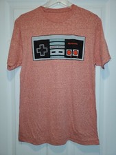 New Nintendo Gaming Controller Mens Medium Soft Comfy Heather Red NES T-shirt