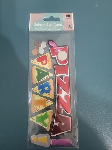 Jolee's Boutique Scrapbook Sticker Scrapbooking RARE PIZZA PARTY WORD TITLE - Bild 2 von 3