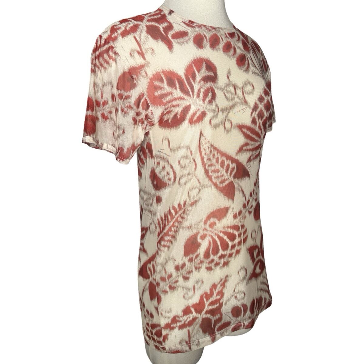 GUCCI BY TOM FORD SS 2000 MENS MESH RED FLORAL SHIRT | eBay GUCCI BY TOM FORD SS 2000 MENS MESH RED FLORAL SHIRT | eBay