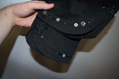 Pantalón capri recto MOSCHINO JEANS para mujer negro algodón talla 42 IT US 8 - Imagen 3 de 12