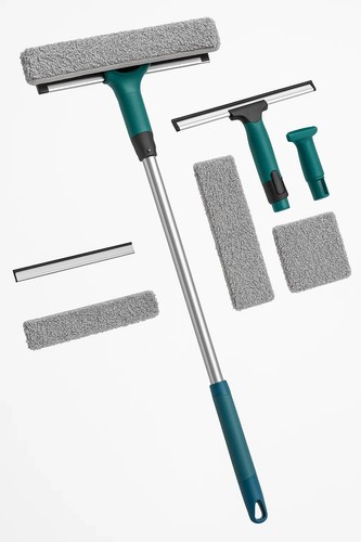 ClearView Duo™ 2-in-1 Window & Floor Squeegee – Extendable | Microfibre Heads - Picture 7 of 7