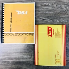 Bsa A65 Lightning A65 Wasp Motor Cycle Service Parts Manual Set Catalog Repair 