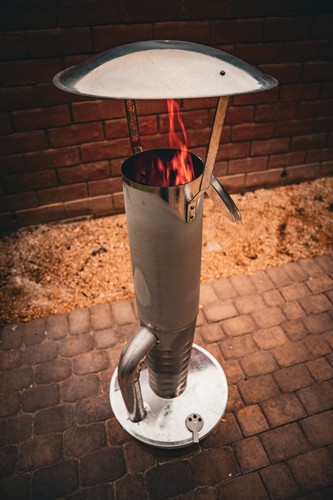 Smudge Pot by El Hefe ® Outdoor Heater w/ Heat Dish & Stand NEW - Free Shipping - Picture 7 of 8