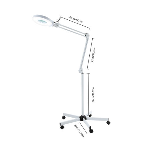 Daylight 5X Magnifying Lamp Magnifier Light Beauty Salon SPA Floor Stand 120 LED - Picture 2 of 15