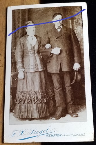 Ulrich Herb & Josefa Herb - Gösers ? Paar / CDV F. X. Siegel Kempten