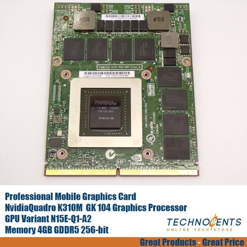 TARJETA GRÁFICA DE VIDEO NVIDIA QUADRO K3100M 4GB N15E-Q1-A2 - Imagen 1 de 6