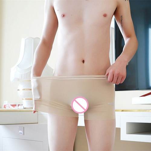 Calzoncillos calzoncillos calzoncillos boxer para hombre bolsa abultada sexy calzoncillos de seda helada ♡ - Imagen 12 de 23