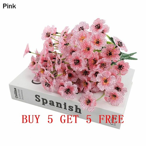 Artificial Flowers Plants Plastic Fake UV Resistant Home IN+Outdoor Garden Decor - Picture 11 of 16